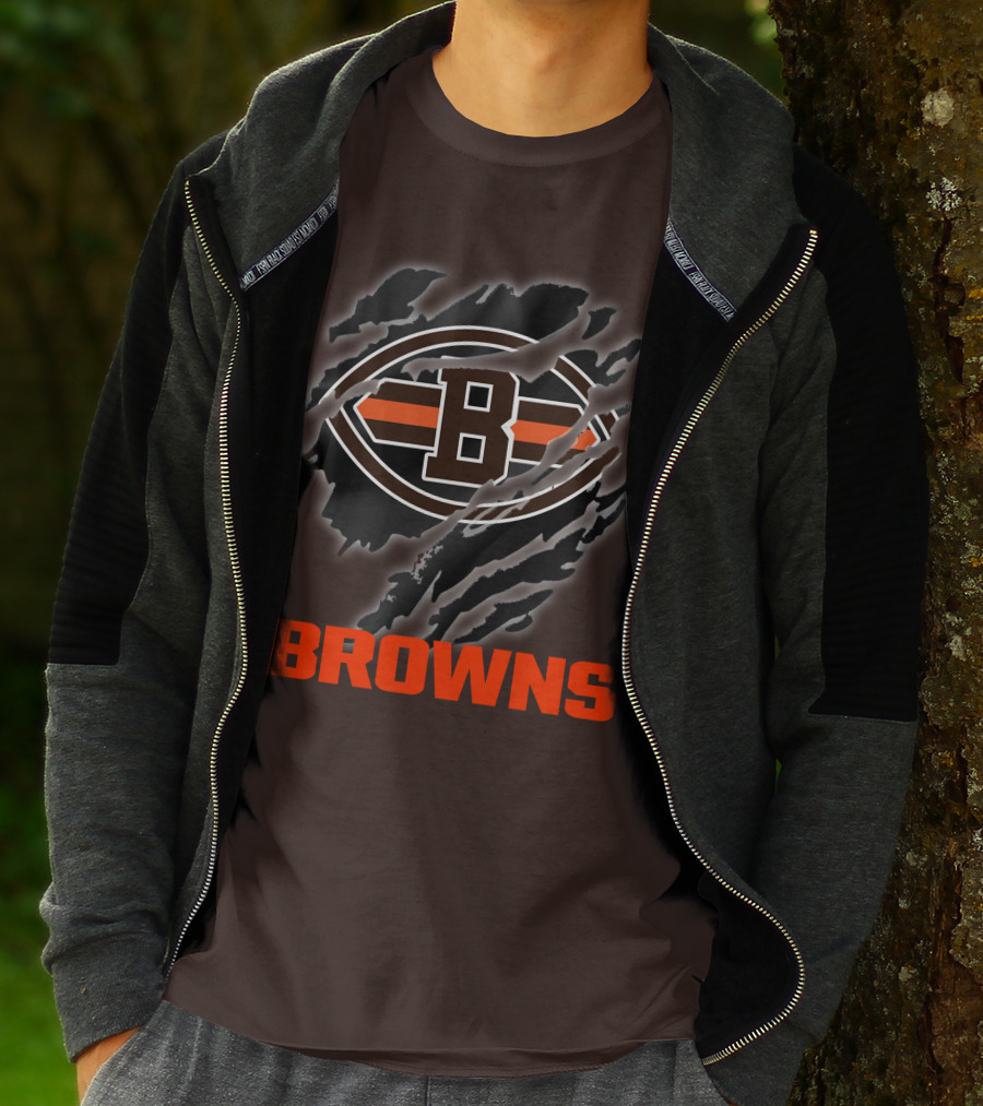 Browns 07 Football Claw Mark T-Shirt