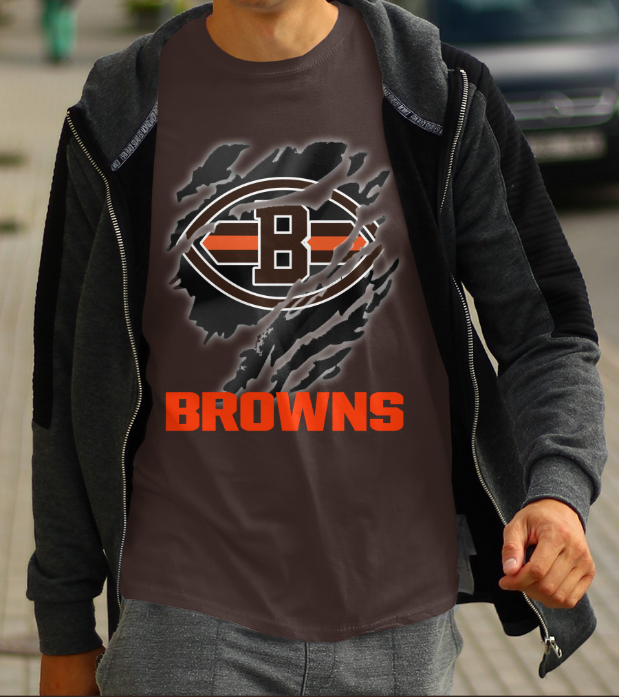 Browns 07 Football Claw Mark T-Shirt