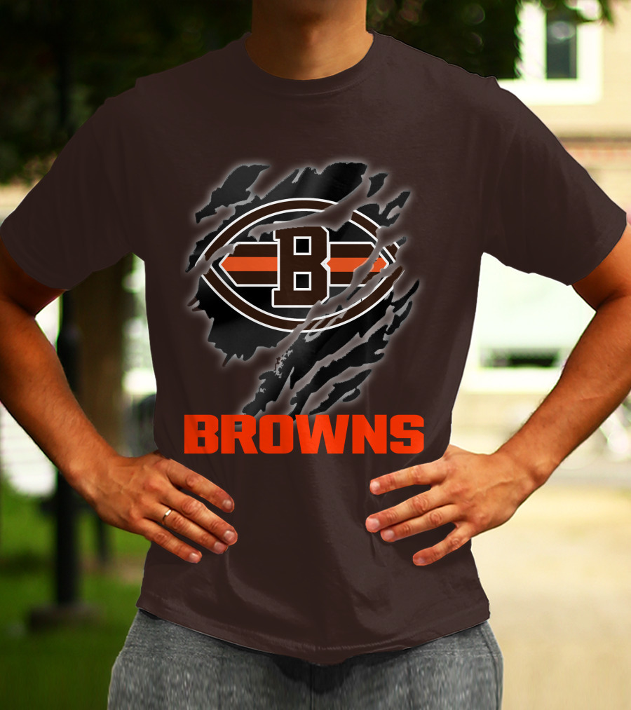 Browns 07 Football Claw Mark T-Shirt