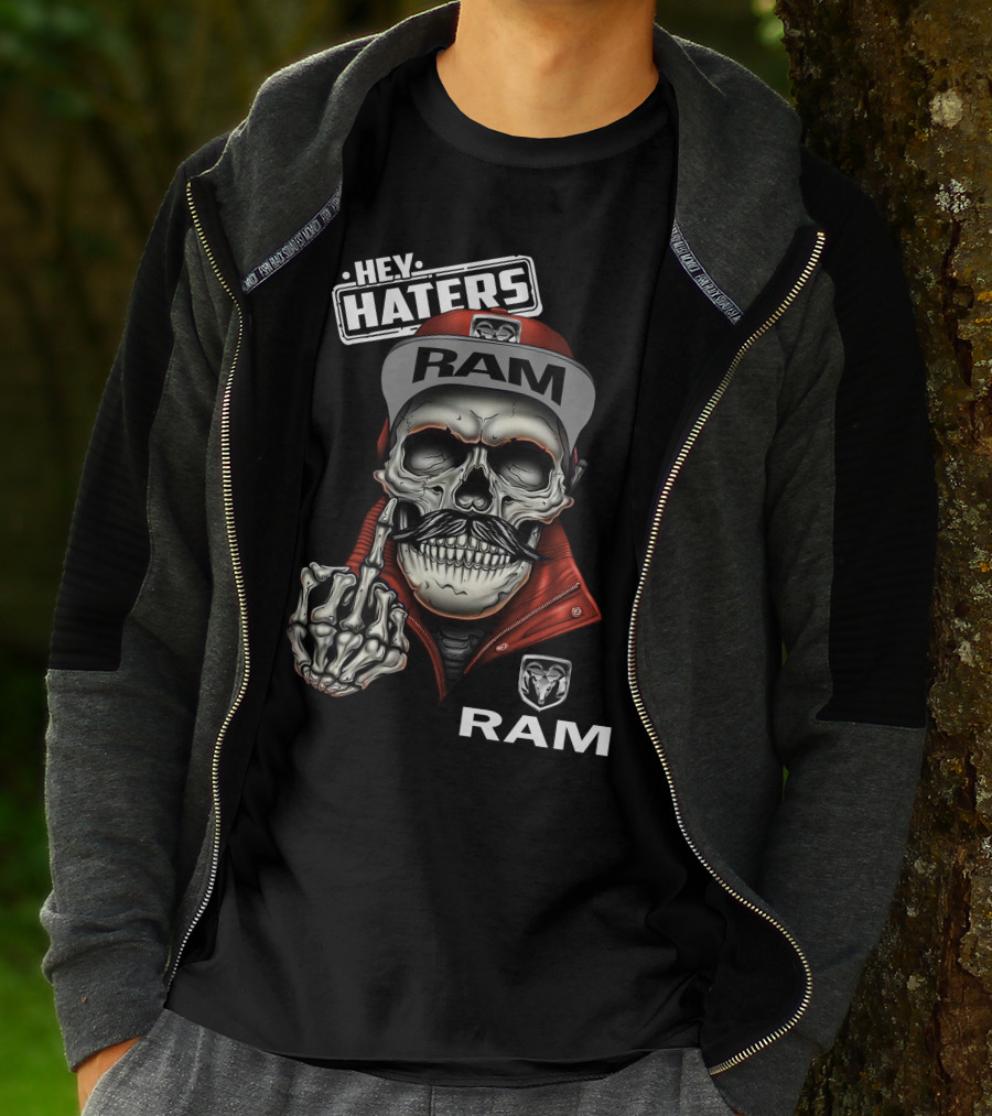 Ram Skull Cap Hey Haters T-Shirt