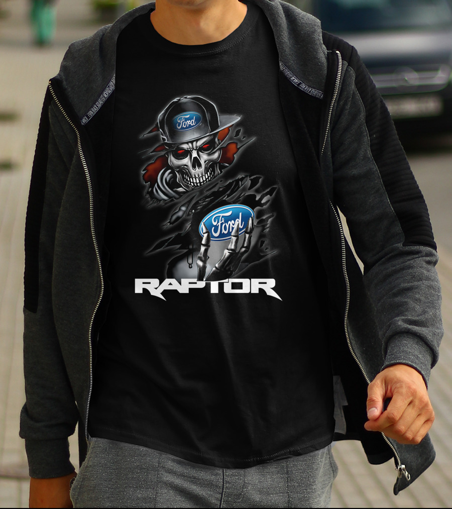 Ford Raptor 01 Skeleton Holding T-Shirt