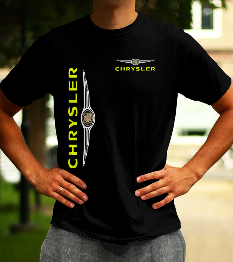 Chrysler Winged Emblem Vertical And Horizontal T-Shirt