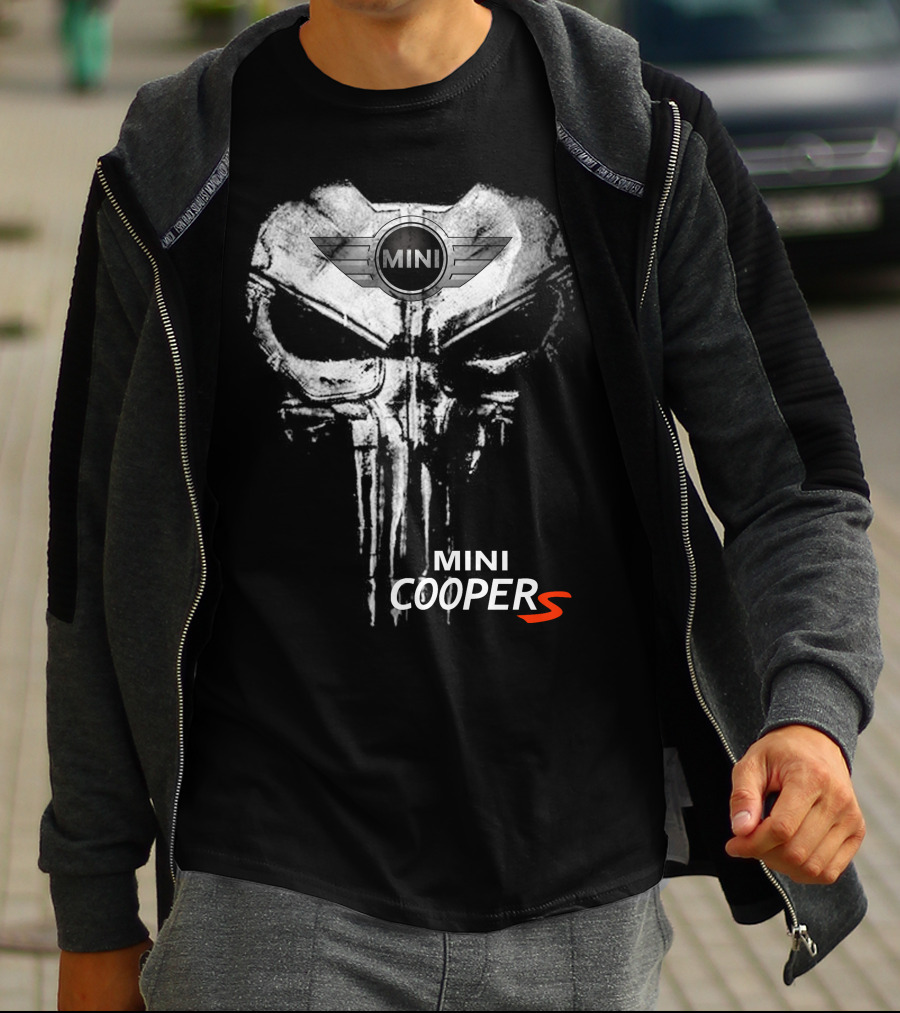 Mini Cooper S Punisher Skull T-Shirt