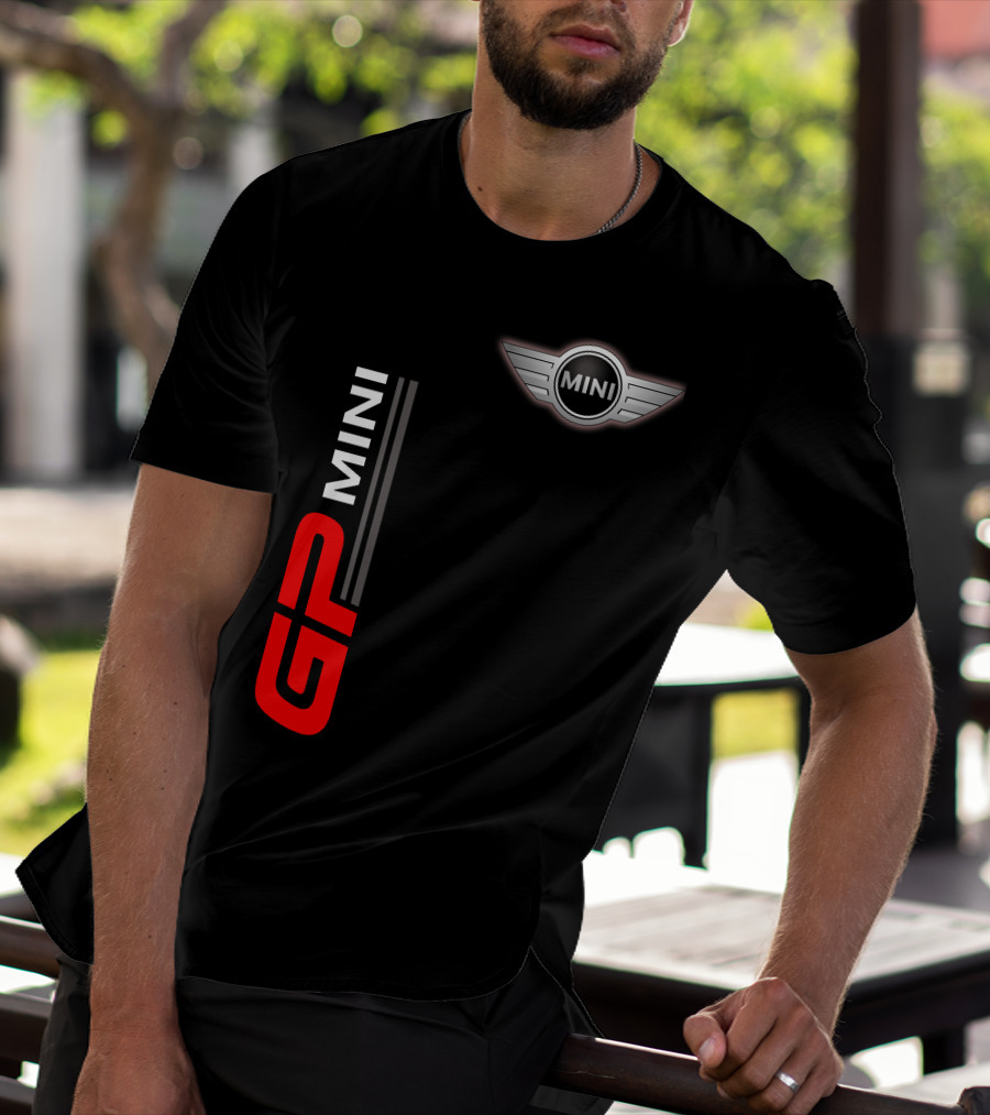 Mini Gp Wing Badge Red Vertical Line T-Shirt