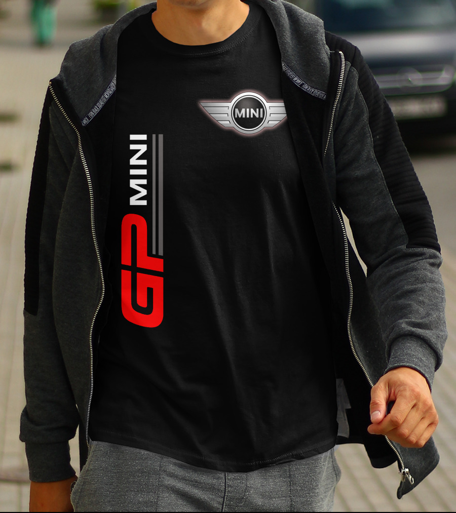 Mini Gp Wing Badge Red Vertical Line T-Shirt