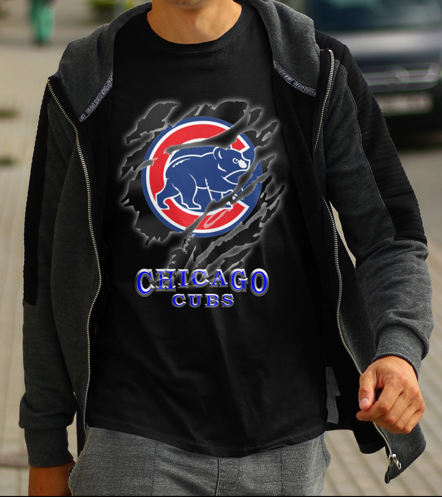 Chicago Cubs Bear Logo T-Shirt