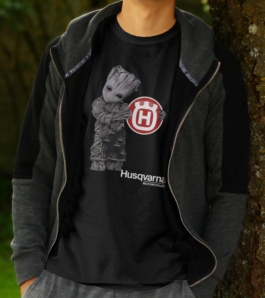 Husqvarna Motorcycles Character With Iconic Figure T-Shirt