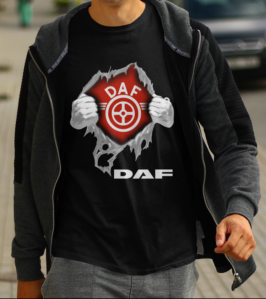 Daf Steering Wheel Logo Ripped T-Shirt
