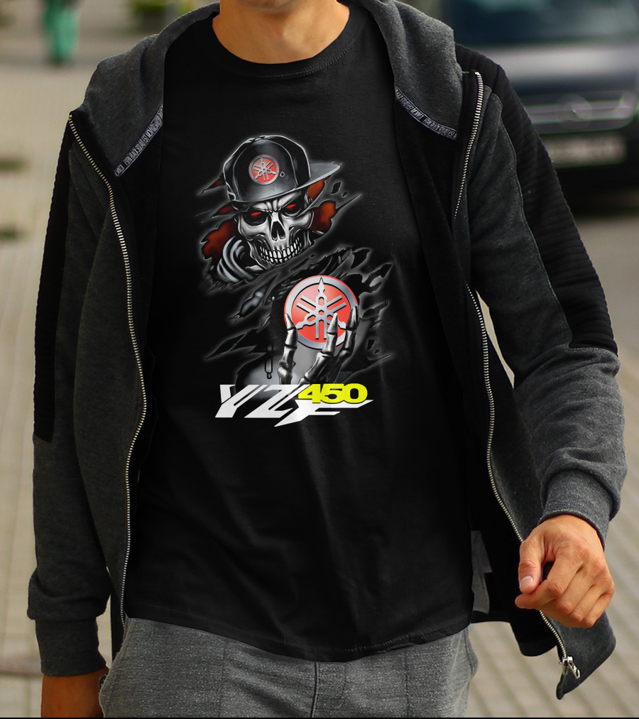 Yfz450 Skull With Yamaha Logo And Cap T-Shirt