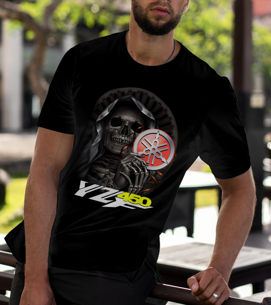 Yamaha Yzf 450 Skull Holding T-Shirt
