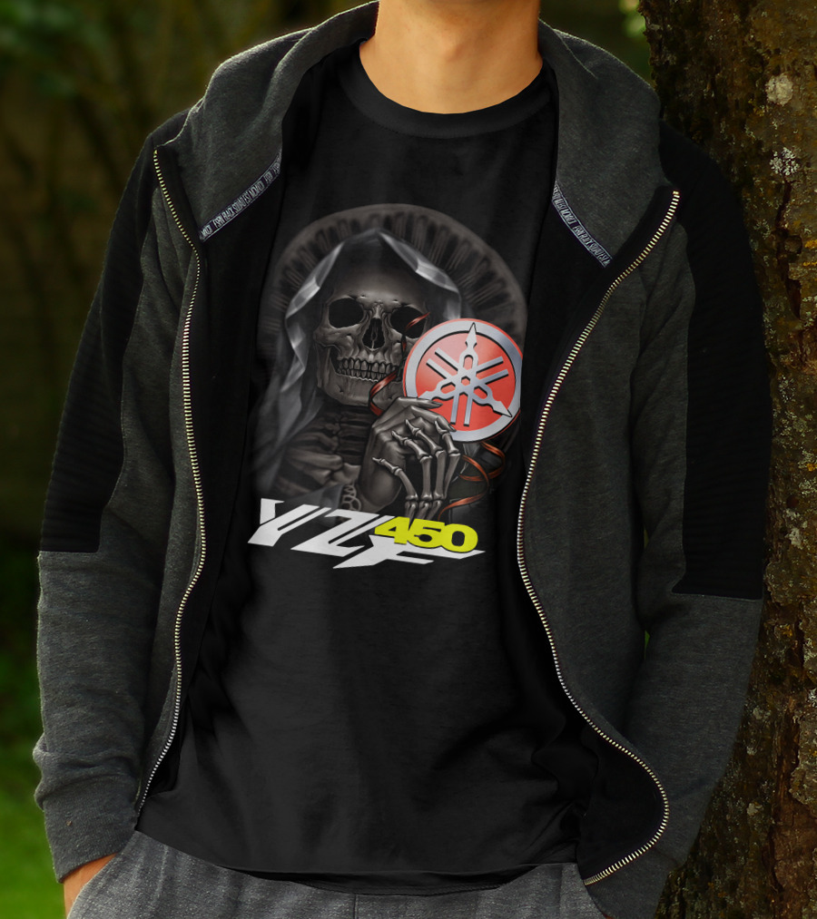 Yamaha Yzf 450 Skull Holding T-Shirt