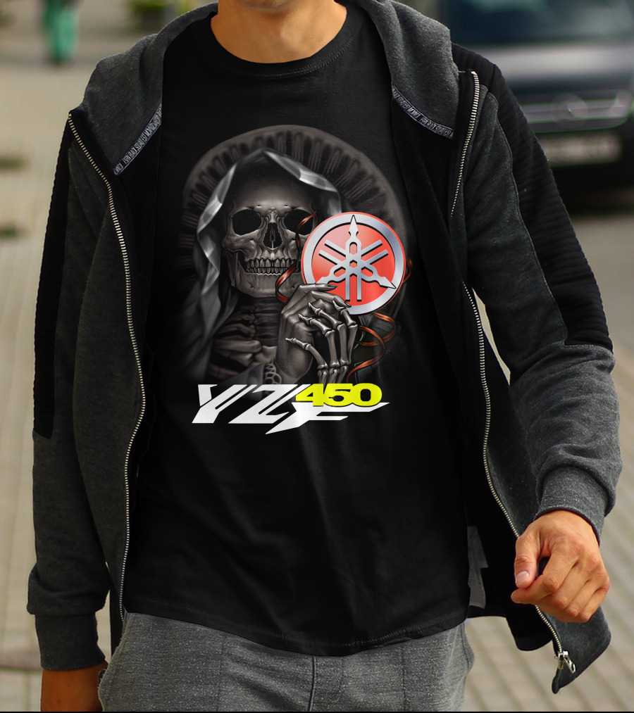 Yamaha Yzf 450 Skull Holding T-Shirt