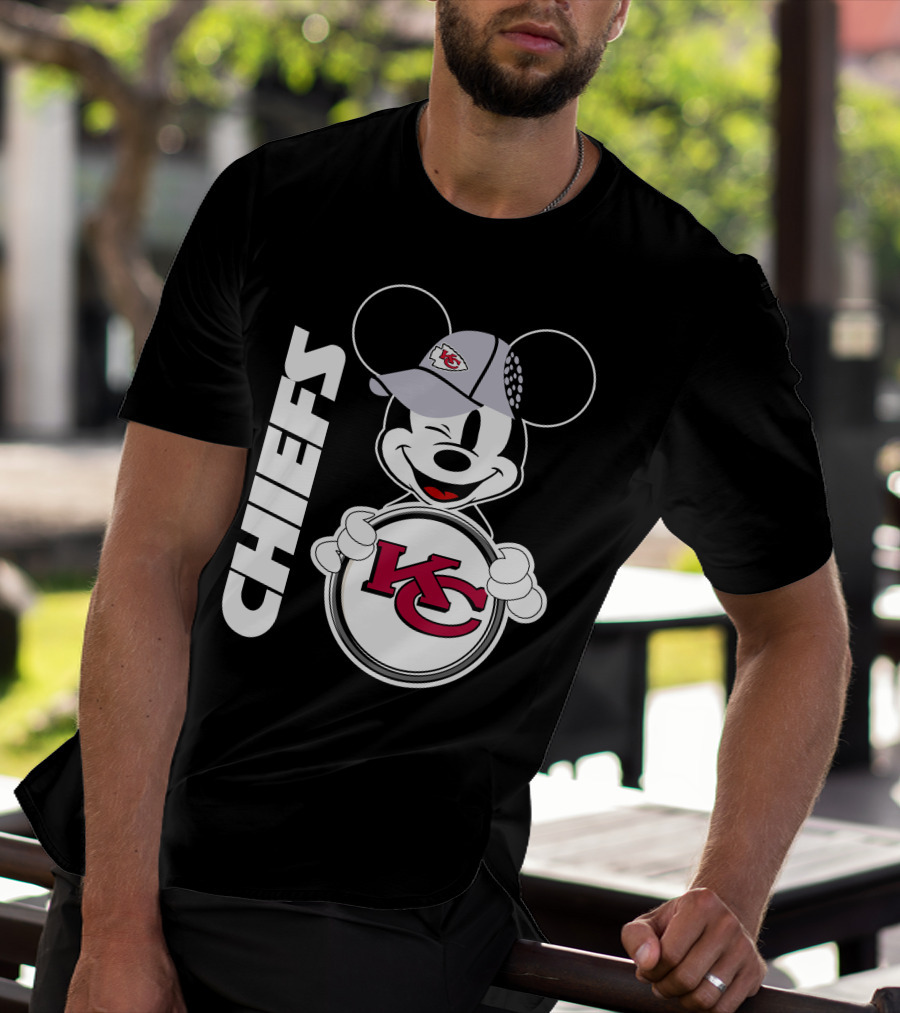 CHIEFS KC Mickey Mouse Hat T-Shirt