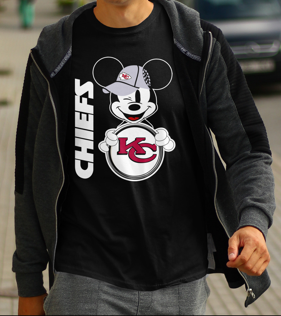 CHIEFS KC Mickey Mouse Hat T-Shirt