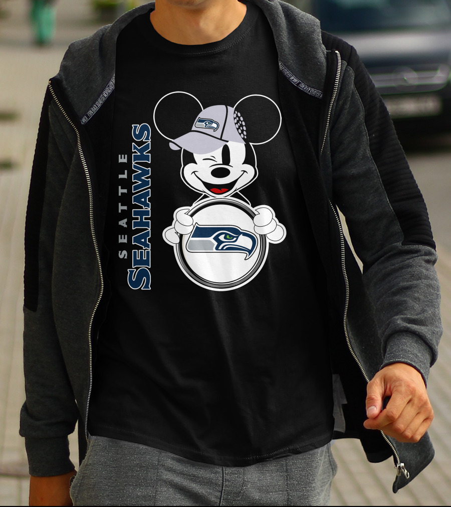 Seattle Seahawks Mickey Mouse Logo 3 T-Shirt