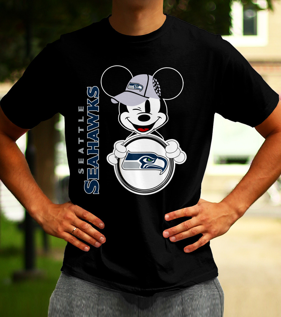 Seattle Seahawks Mickey Mouse Logo 3 T-Shirt