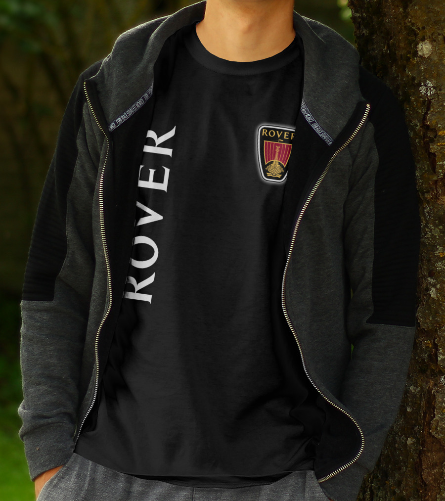 ROVER Emblem Vertical Text Classic T-Shirt