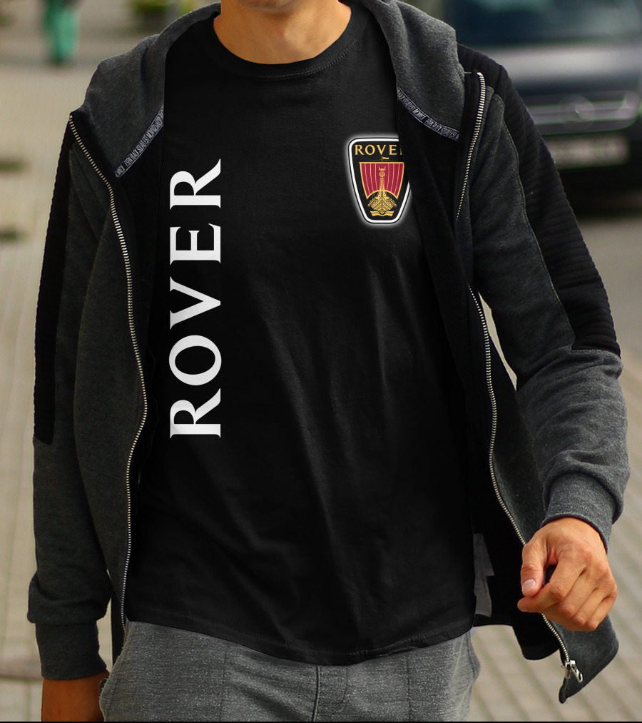 ROVER Emblem Vertical Text Classic T-Shirt
