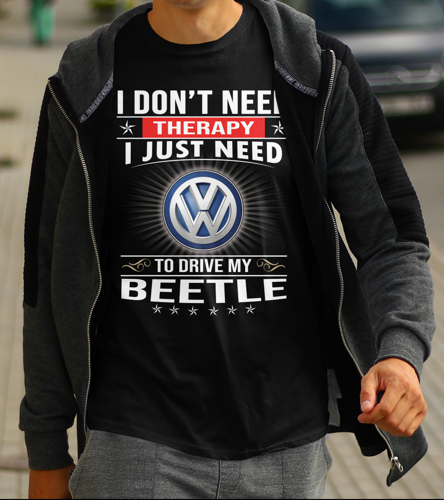 Volkswagen Beetle Therapy Driving Enthusiast T-Shirt