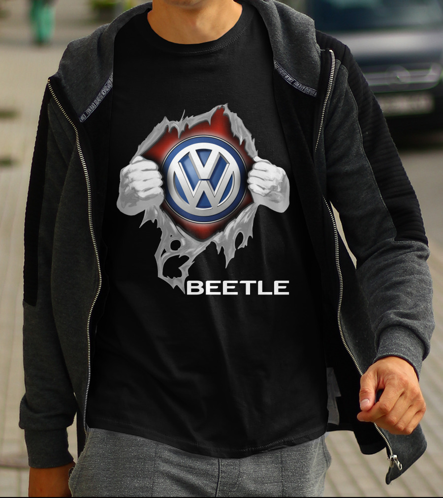 Volkswagen Beetle 05 Logo Ripped T-Shirt