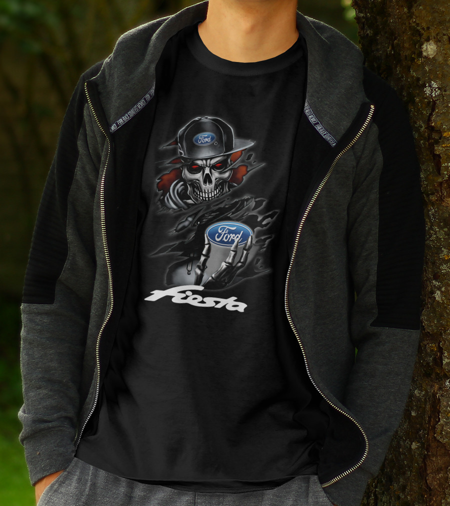 Fiesta Ford Skull Cap And Claw T-Shirt