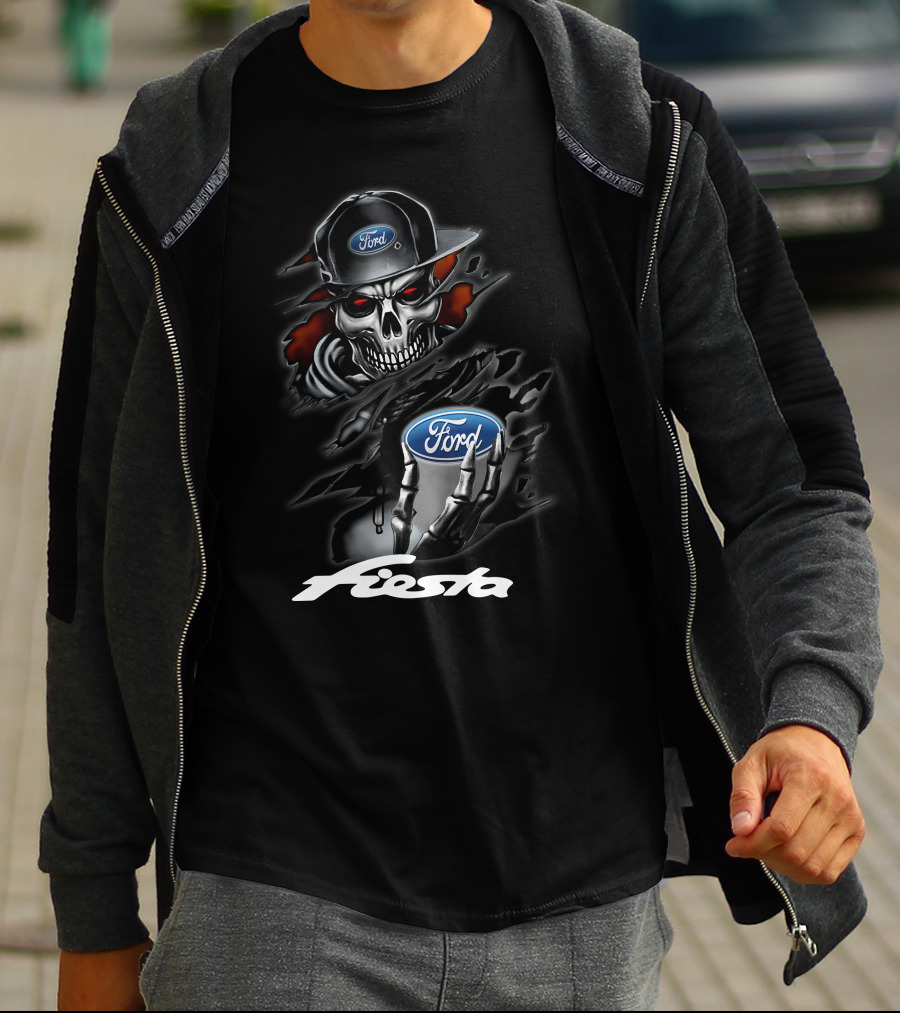 Fiesta Ford Skull Cap And Claw T-Shirt