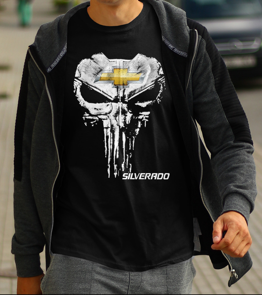 Silverado Chevrolet Punisher Skull Logo T-Shirt