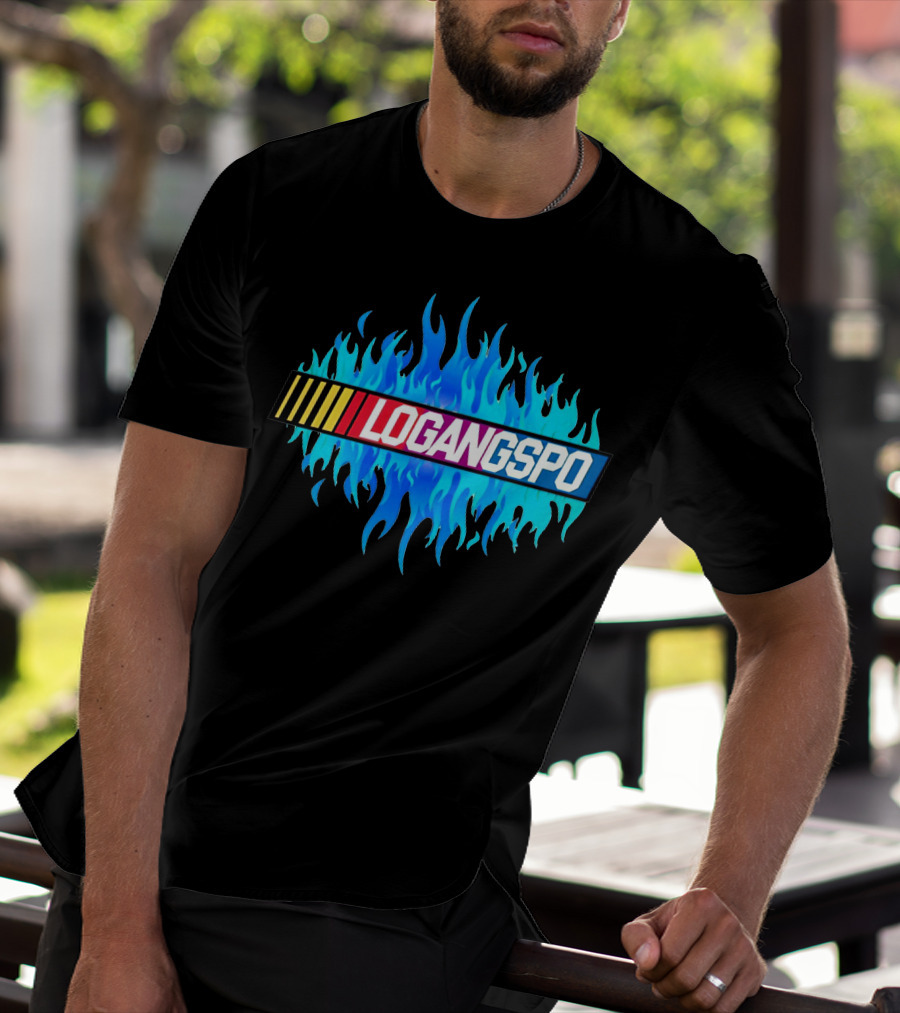 Logangspo Racing Flames T-Shirt