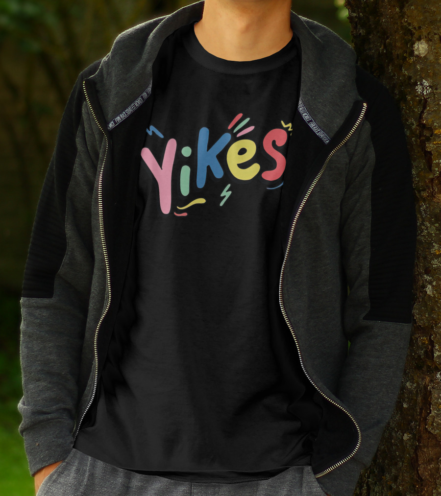 Colorful Yikes Merch Vibrant Lettering T-Shirt