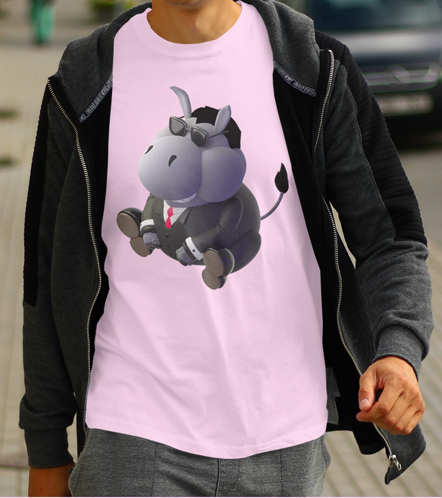 Dunkey Merch Stylish Cartoon Donkey In Suit And Sunglasses T-Shirt