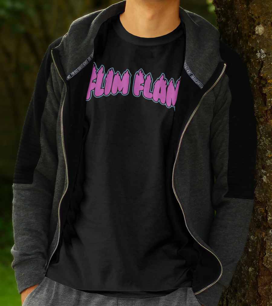 Flim Flam Colorful Flame Font T-Shirt