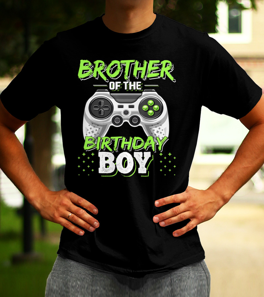 Brother Of The Birthday Boy Controller Gaming T-Shirt