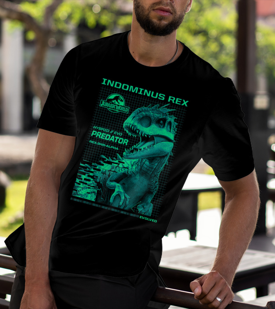 Jurassic World Indominus Rex Hybrid Evo Predator Rex.345-Alpha Evolved T-Shirt