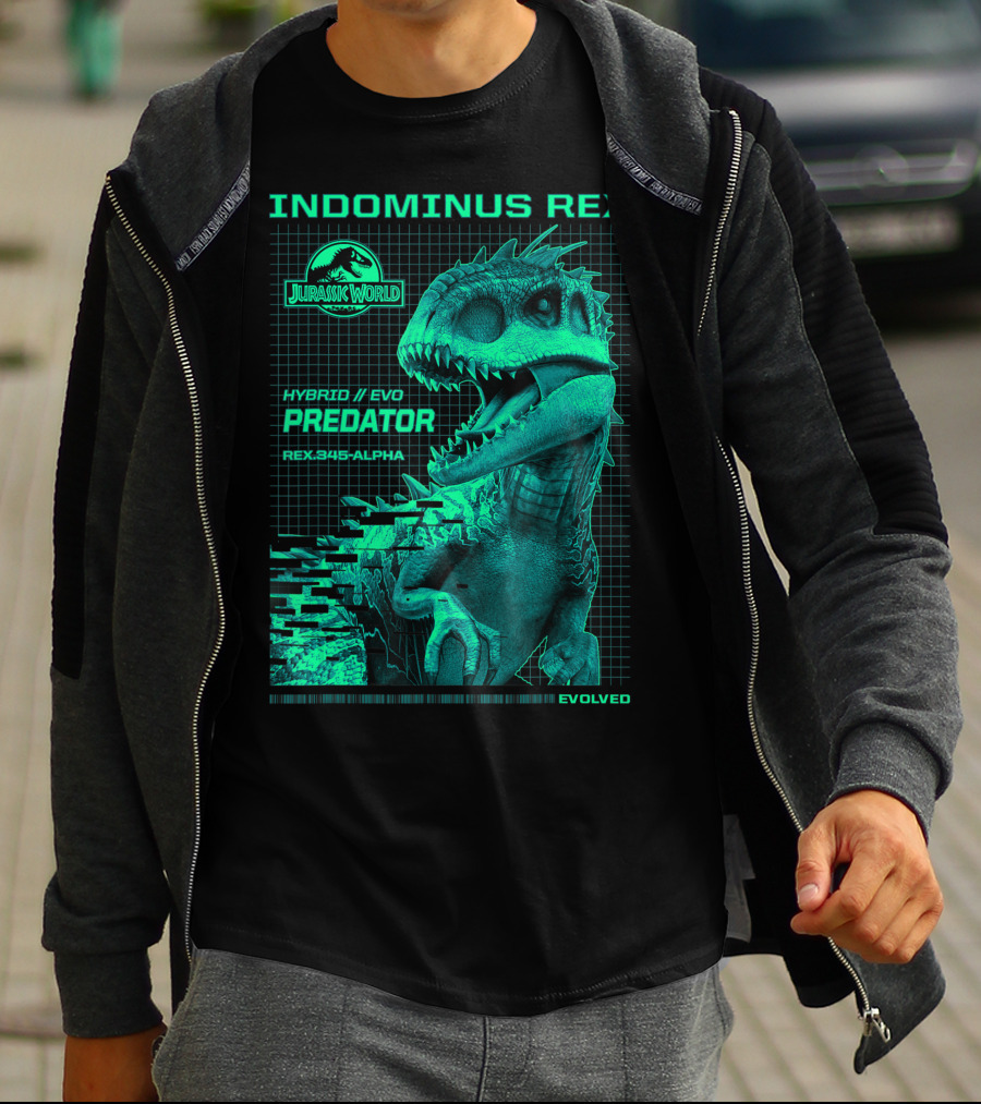 Jurassic World Indominus Rex Hybrid Evo Predator Rex.345-Alpha Evolved T-Shirt