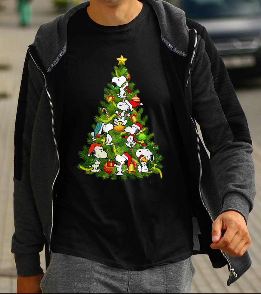 Christmas Snoopy Tree Holiday T-Shirt