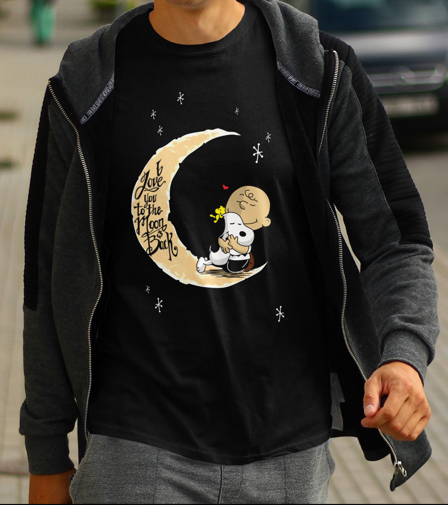 I Love You To The Moon And Back Lovemoonsnop Hugging Scene T-Shirt