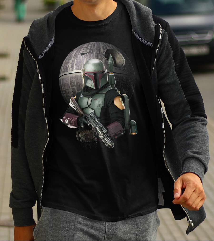 Boba Fett In Front Of Death Star Perfect Gift For You T-Shirt