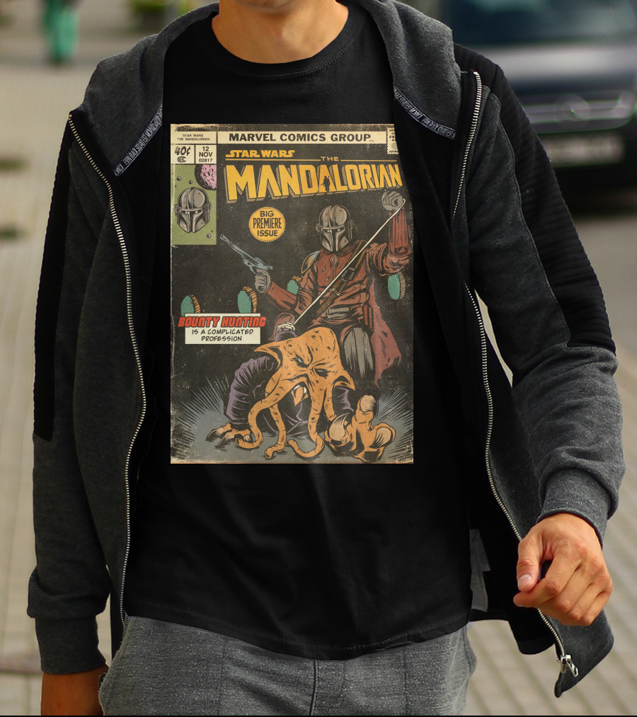Marvel Comics Group Star Wars The Mandalorian Big Premier Issue Bounty Hunting Is A Complicated Profession T-Shirt