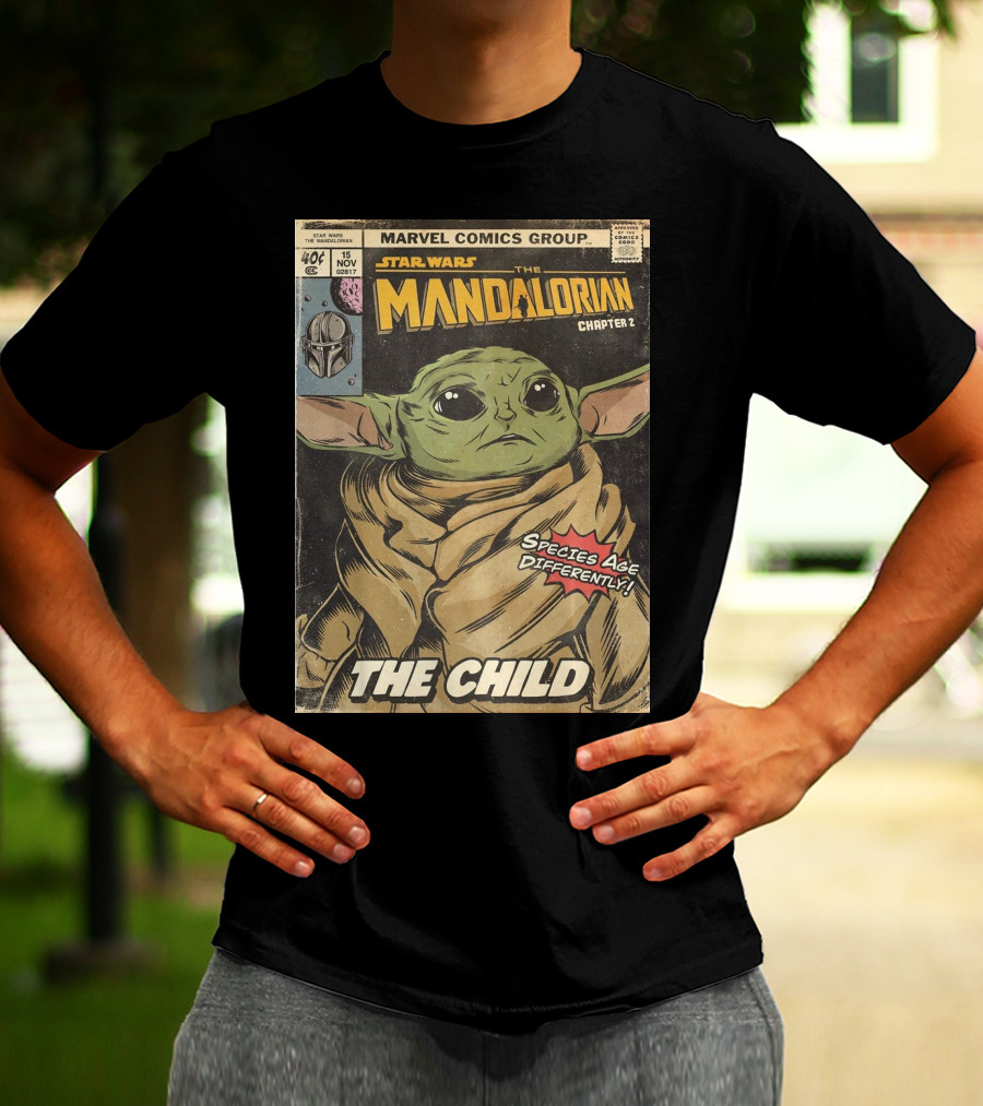 Marvel Comics Group Star Wars The Mandalorian Chapter 2 The Child Species Age Differently T-Shirt