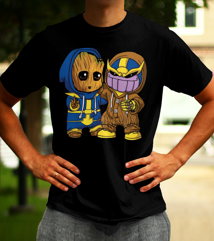 Only Today Groot And Thanos Hoodie Duo T-Shirt