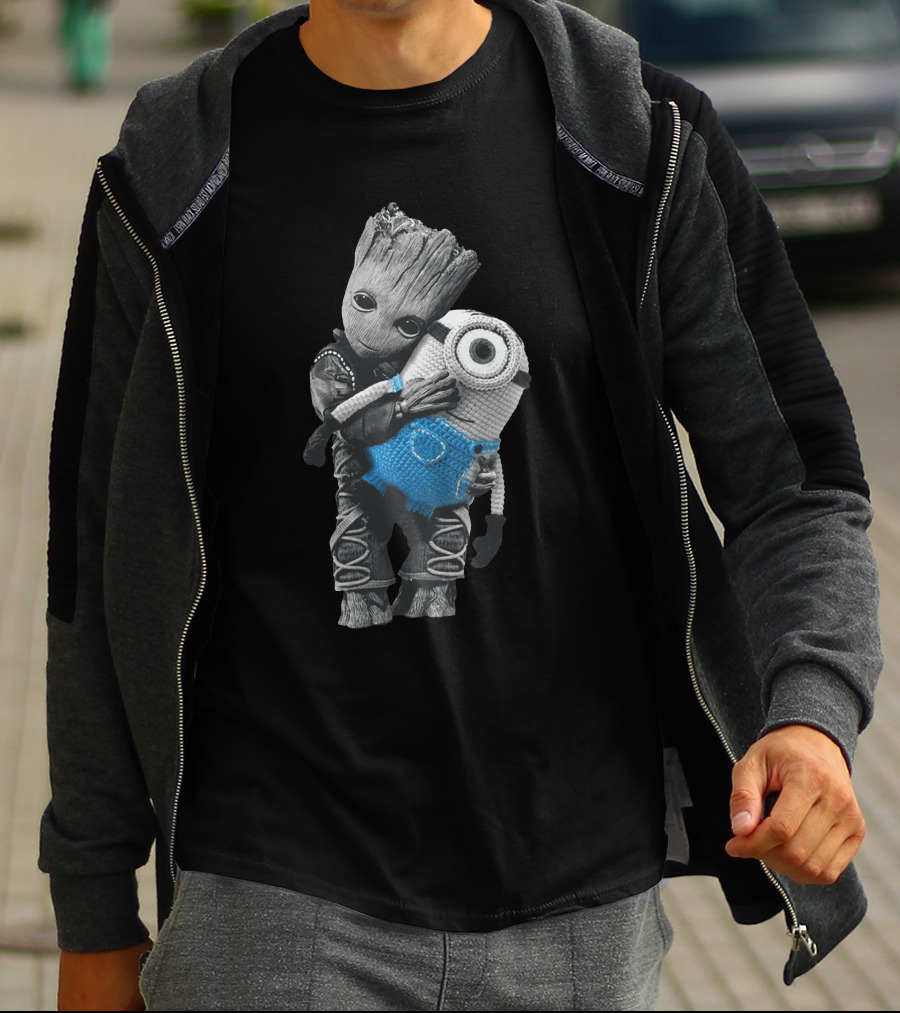 Only Today Groot Hugging Minion T-Shirt