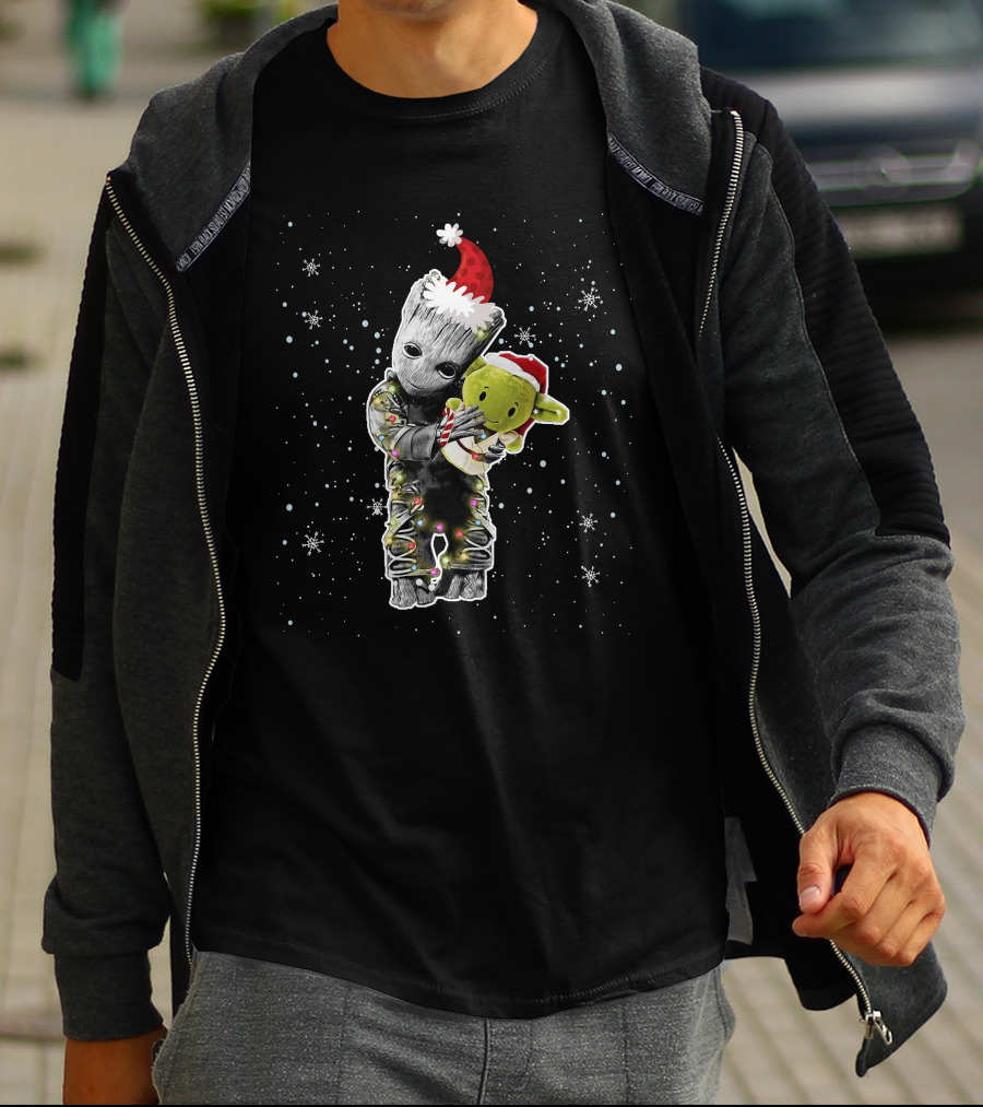 Only Today Groot And Baby Yoda Santa Holiday Special T-Shirt