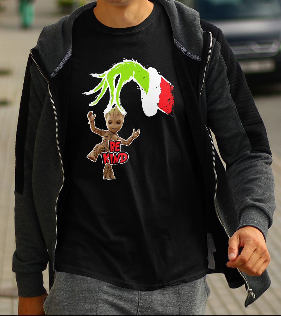 Be Kind Only Today Groot And Grinch Inspired T-Shirt