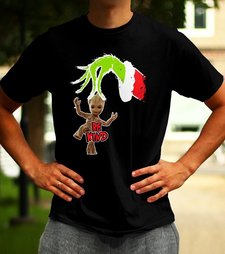Be Kind Only Today Groot And Grinch Inspired T-Shirt