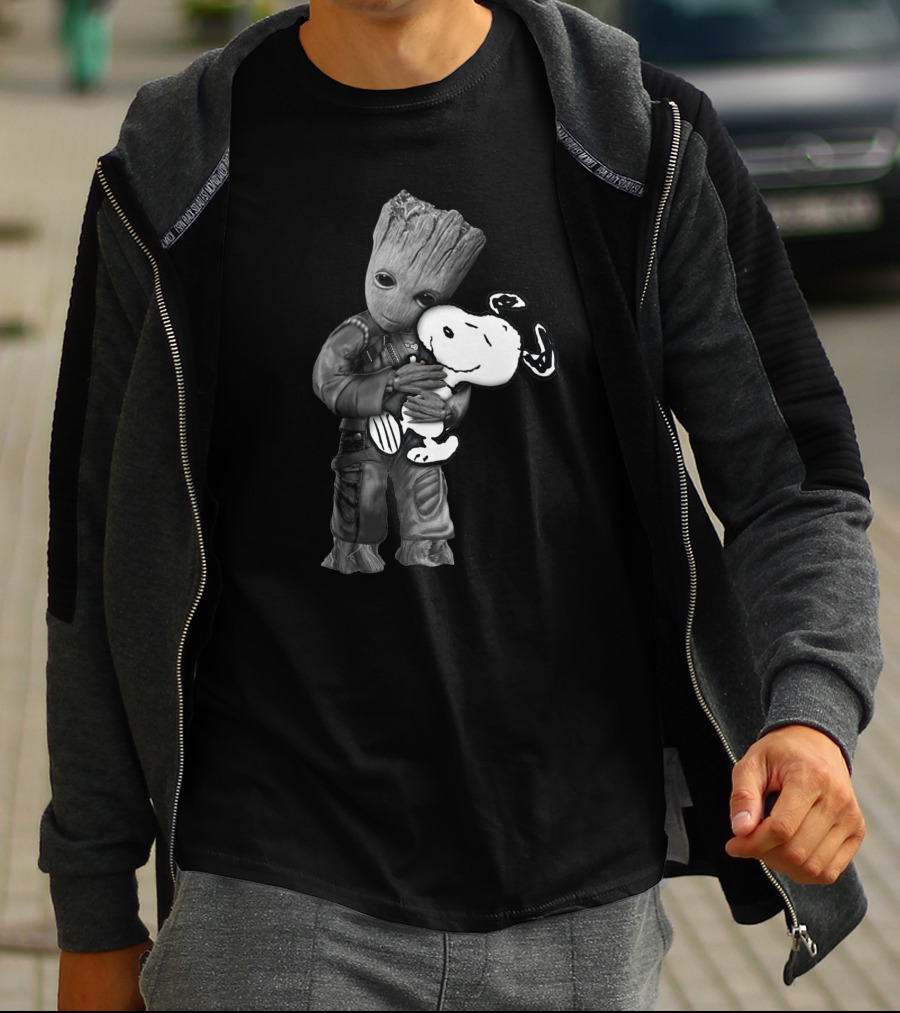 Groot Hugging Snoopy Only Today T-Shirt