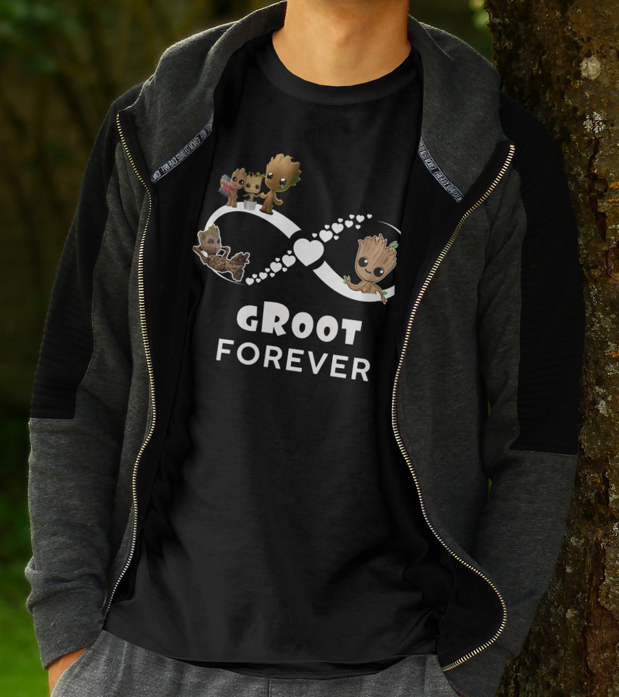 Groot Forever Infinity Heart Only Today T-Shirt