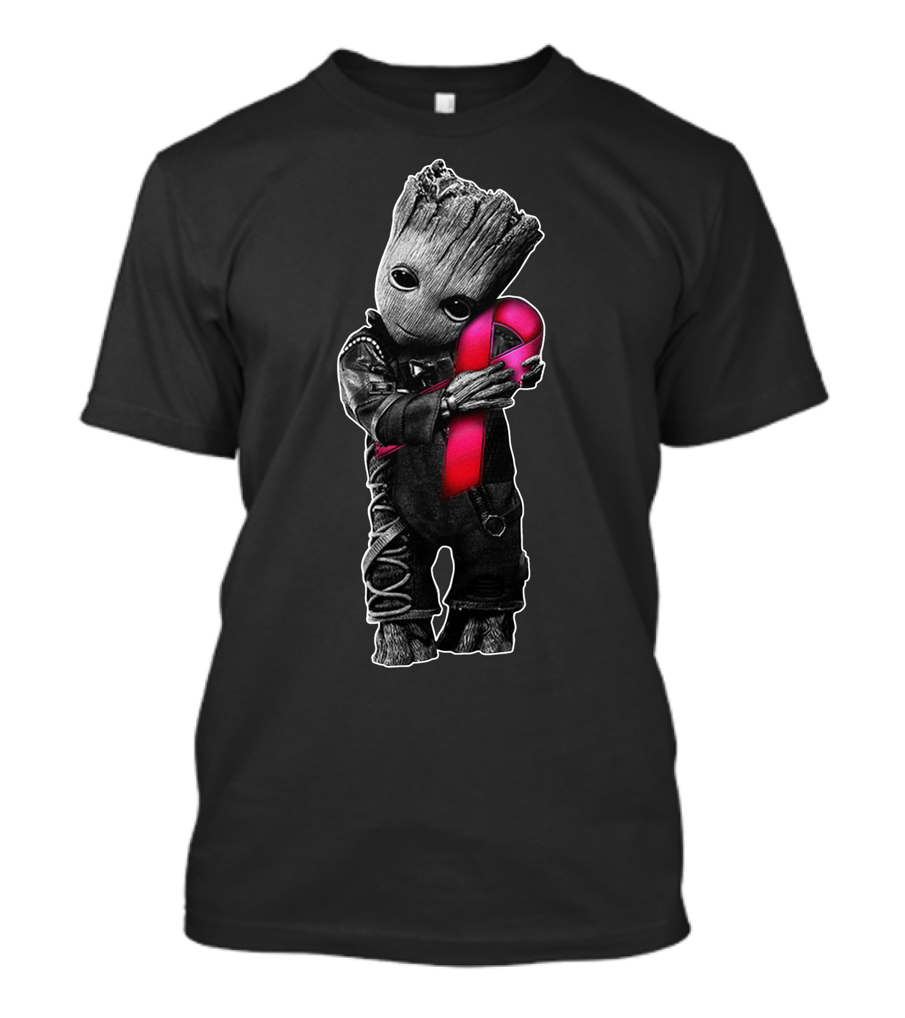 Groot Pink Ribbon Awareness T-Shirt