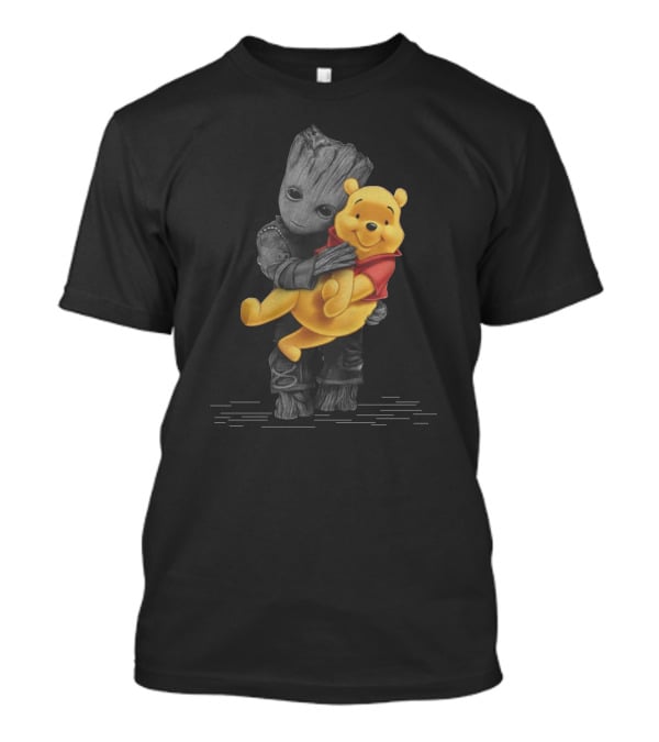 Groot Hugging Winnie The Pooh T-Shirt