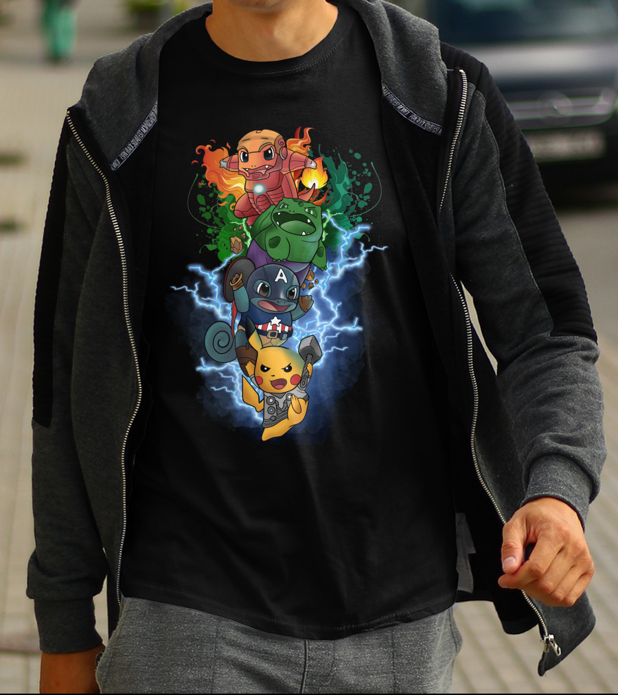 Avengers Pokemon Mashup Only Today T-Shirt