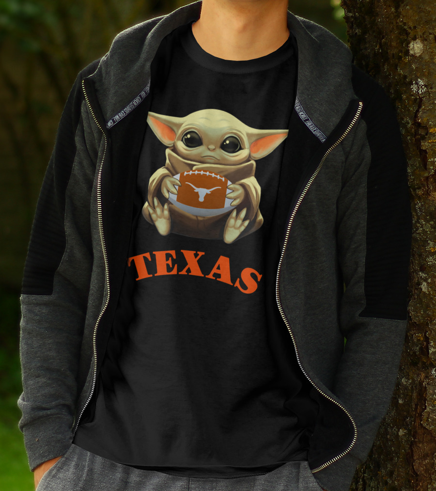Texas Longhorns Yoda Baby Football T-Shirt
